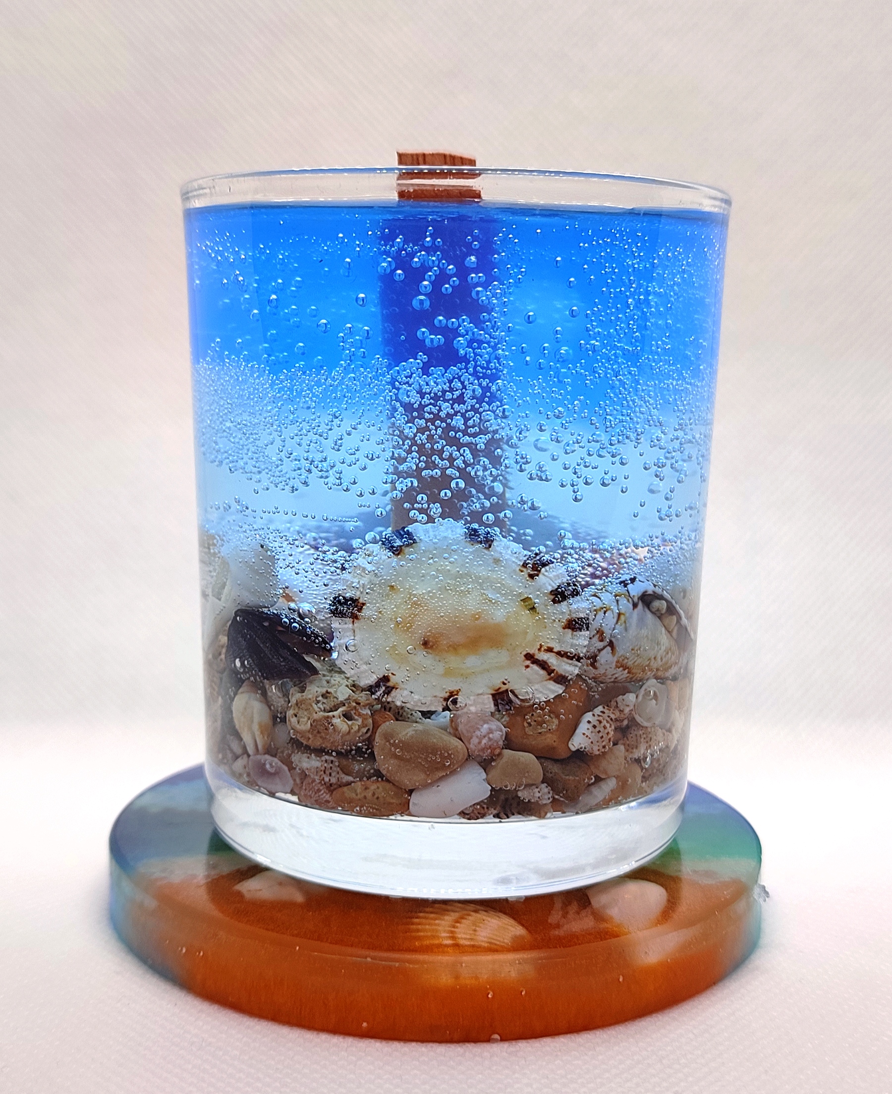 Candelight Handmade Blue Sea Gel Wax Candle