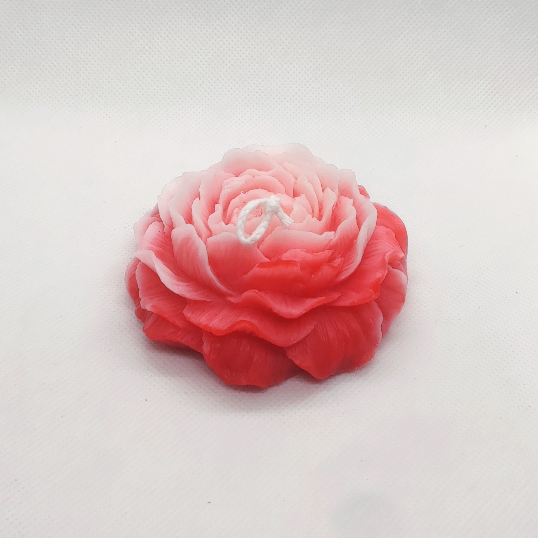 Hand-poured Red&White Splash Peony Candle